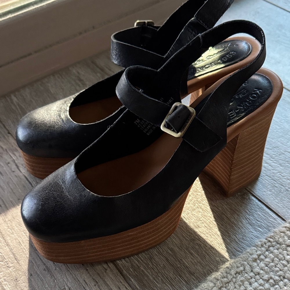 Kork-ease Black Platform Heels